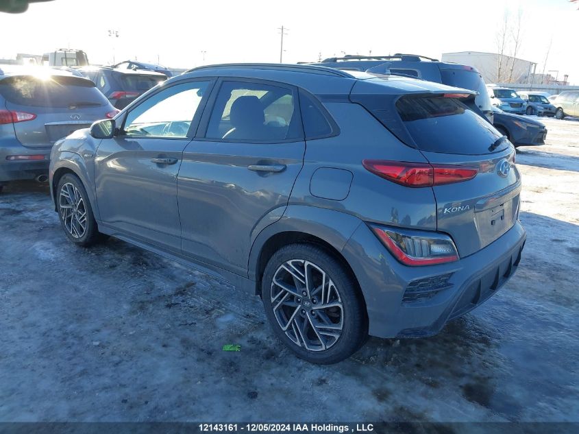 2022 Hyundai Kona Limited VIN: KM8K5CA33NU872348 Lot: 12143161