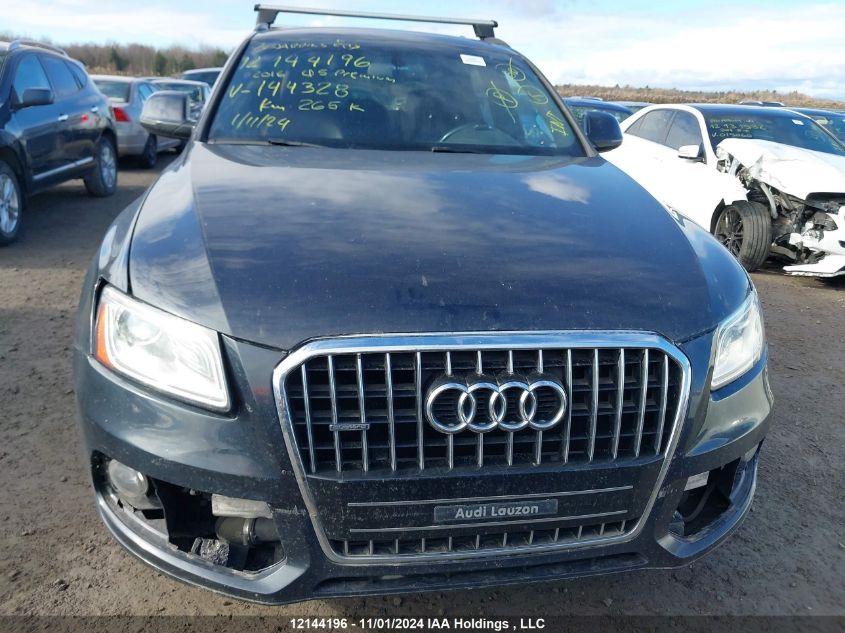 2016 Audi Q5 Premium VIN: WA1C2AFP6GA144328 Lot: 12144196