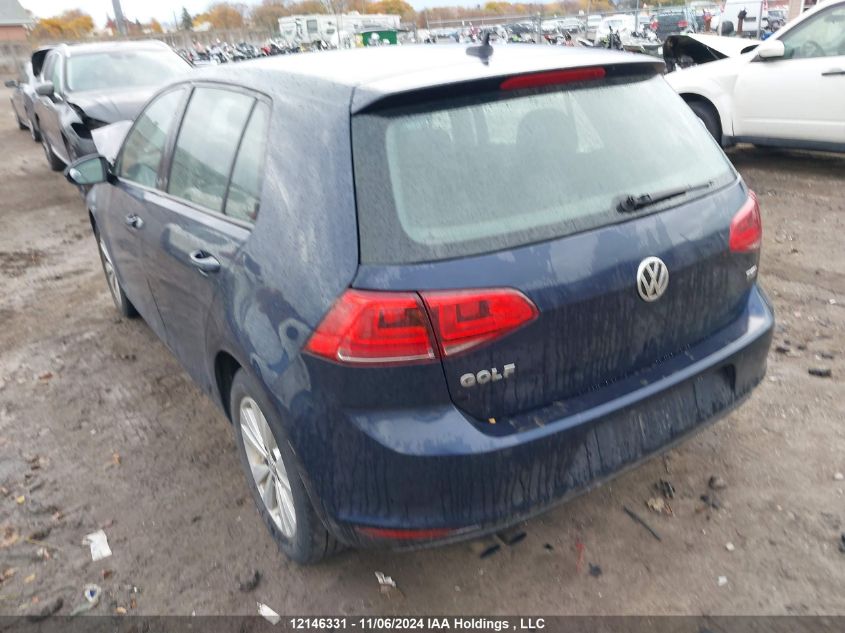 2016 Volkswagen Golf VIN: 3VW217AU6GM011122 Lot: 12146331