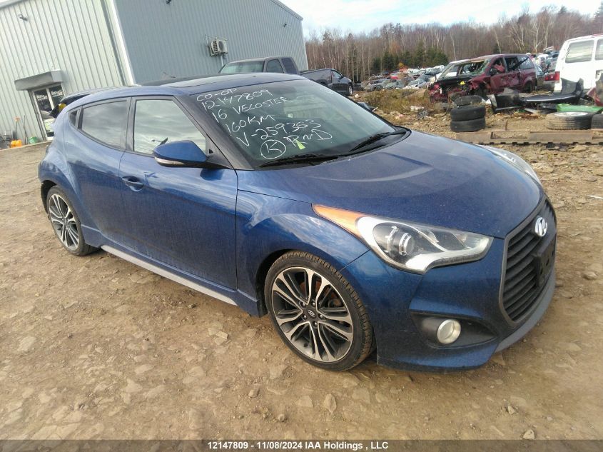 2016 Hyundai Veloster Turbo VIN: KMHTC6AE2GU259363 Lot: 12147809