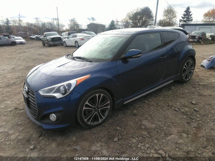 2016 Hyundai Veloster Turbo VIN: KMHTC6AE2GU259363 Lot: 12147809