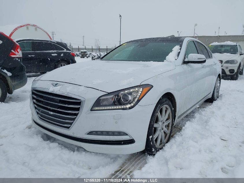 2015 Hyundai Genesis 5.0L VIN: KMHGN4JF2FU018393 Lot: 12155320