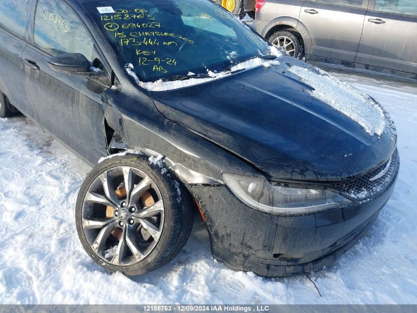 2015 Chrysler 200 S VIN: 1C3CCCBG2FN694027 Lot: 12158763