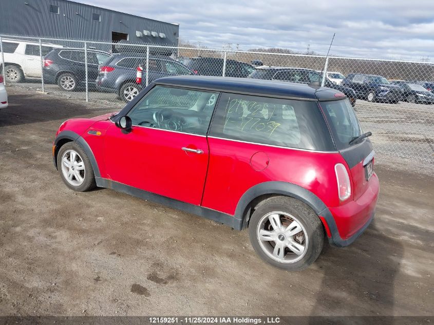 2006 Mini Cooper VIN: WMWRC33556TJ77039 Lot: 12159251