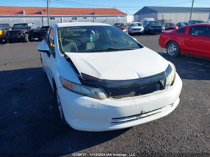 2012 Honda Civic Lx VIN: 2HGFB2F42CH007365 Lot: 12159737