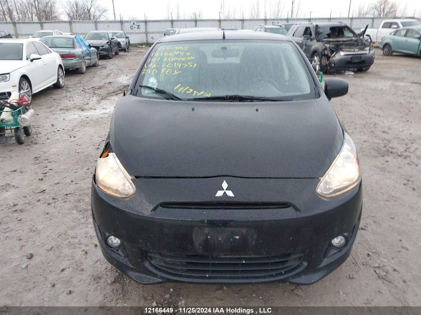 2014 Mitsubishi Mirage Es VIN: ML32A4HJ6EH014751 Lot: 12166449