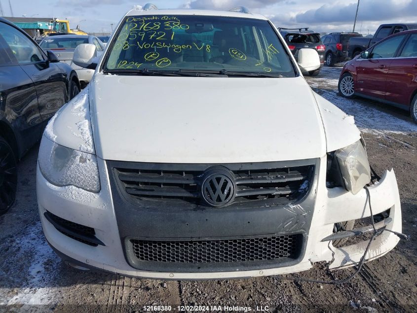 2008 Volkswagen Touareg 2 V8 VIN: WVGCB77LX8D059721 Lot: 12168380