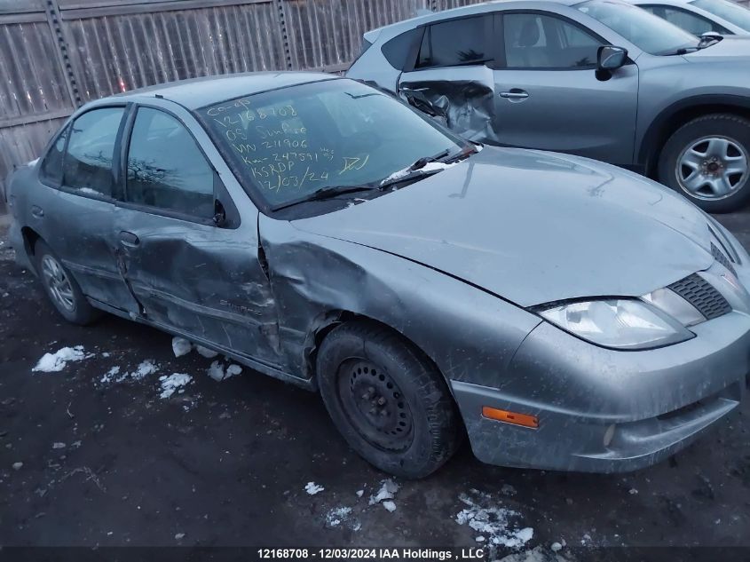 2005 Pontiac Sunfire VIN: 3G2JB52F35S211906 Lot: 12168708