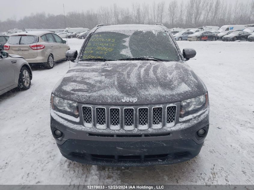 2016 Jeep Compass Sport/North VIN: 1C4NJDAB0GD722128 Lot: 12170033