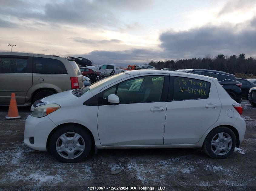 2012 Toyota Yaris VIN: JTDKTUD31CD516988 Lot: 12170067