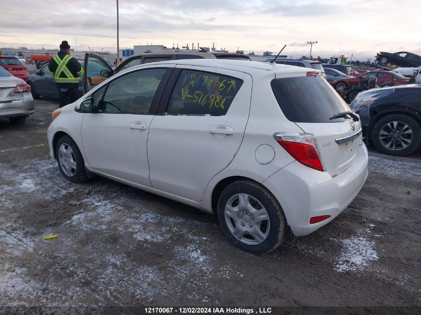 2012 Toyota Yaris VIN: JTDKTUD31CD516988 Lot: 12170067