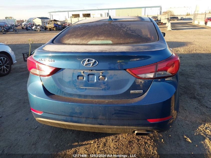 2016 Hyundai Elantra Limited VIN: KMHDH4AH7GU495642 Lot: 12171456