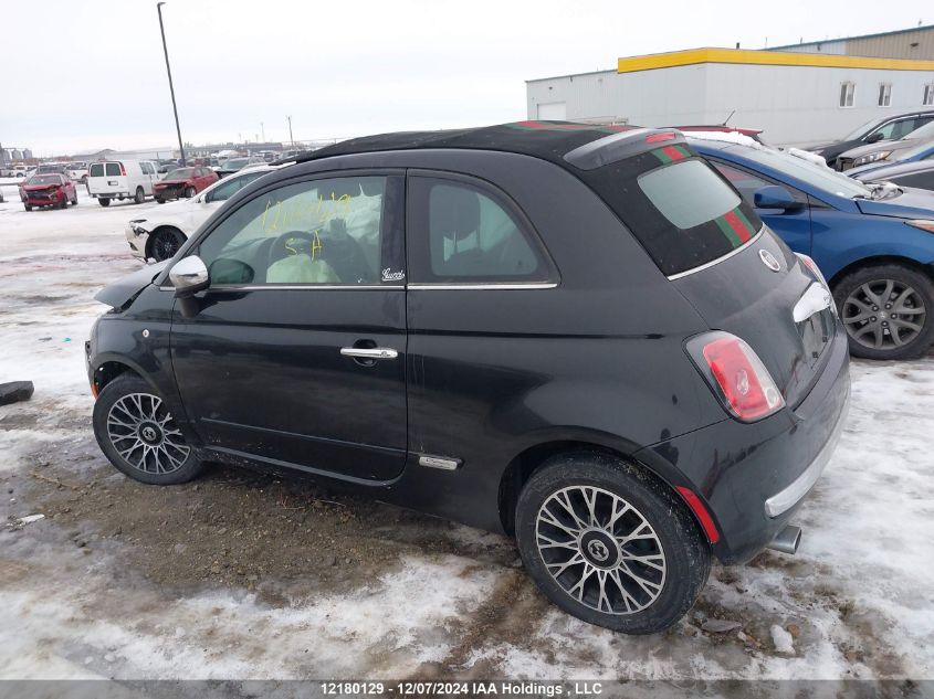 2013 Fiat 500 Lounge VIN: 3C3CFFER9DT697414 Lot: 12180129