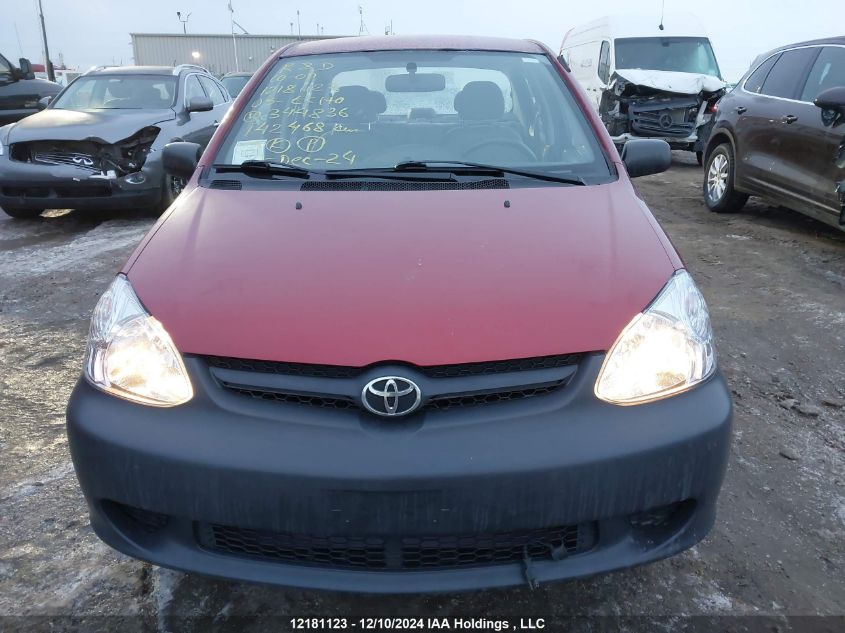 2005 Toyota Echo VIN: JTDBT123050344836 Lot: 12181123