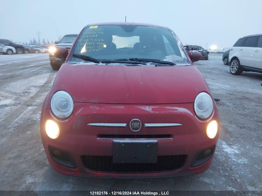 2013 Fiat 500 Sport VIN: 3C3CFFBR4DT684378 Lot: 12182176