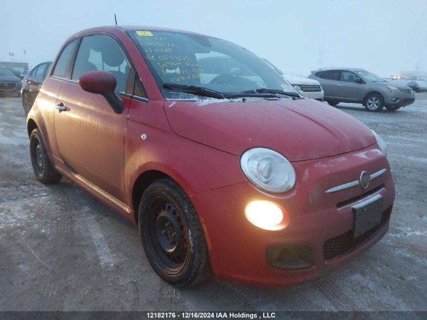 2013 Fiat 500 Sport VIN: 3C3CFFBR4DT684378 Lot: 12182176