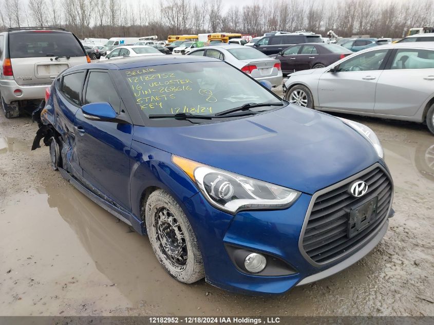 2016 Hyundai Veloster VIN: KMHTC6AE6GU268616 Lot: 12182952