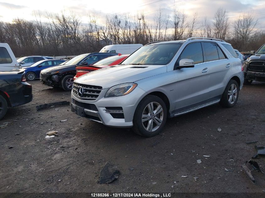 2012 Mercedes-Benz Ml-Class VIN: 4JGDA2EB6CA043188 Lot: 12185266