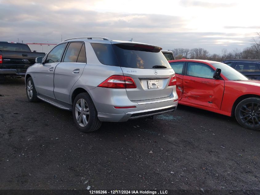 2012 Mercedes-Benz Ml-Class VIN: 4JGDA2EB6CA043188 Lot: 12185266