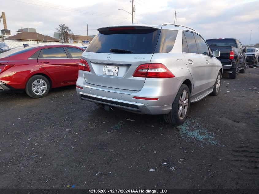 2012 Mercedes-Benz Ml-Class VIN: 4JGDA2EB6CA043188 Lot: 12185266