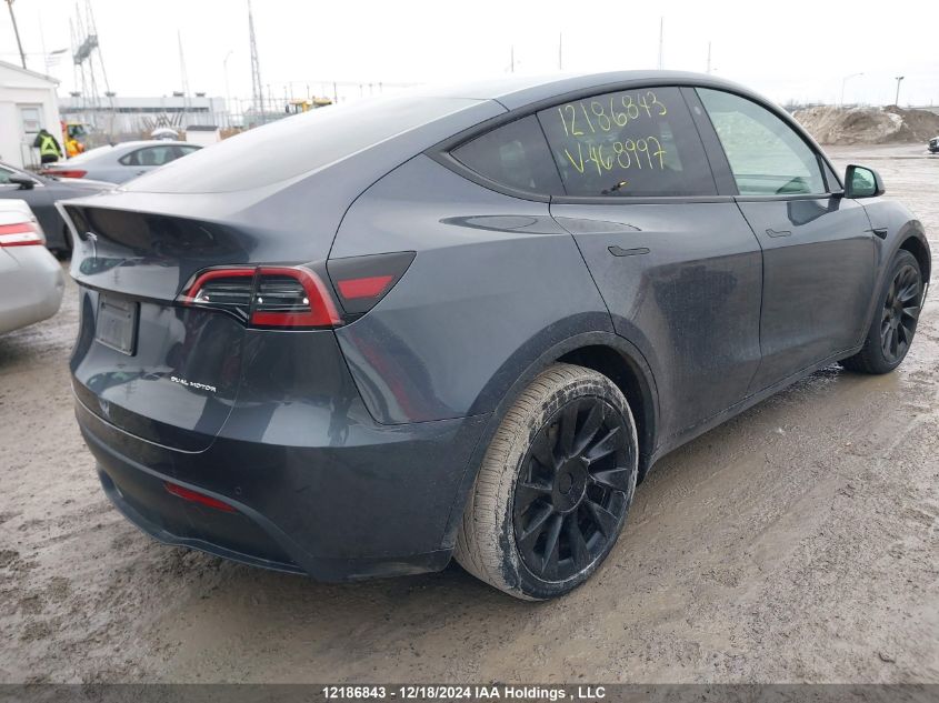 2022 Tesla Model Y VIN: 7SAYGDEE6NF468997 Lot: 12186843