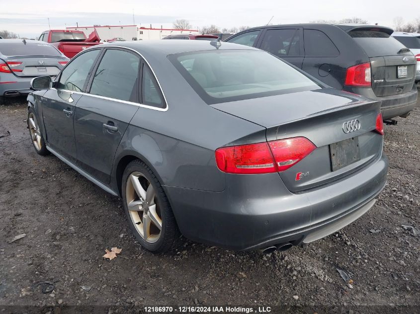 2012 Audi S4 VIN: WAUFGCFL4CA080861 Lot: 12186970