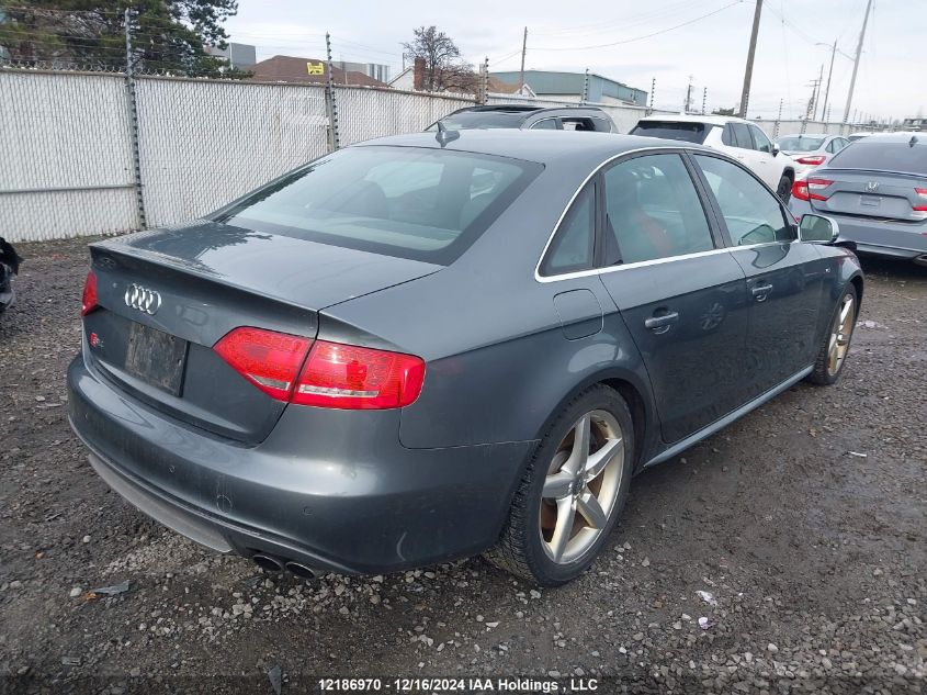 2012 Audi S4 VIN: WAUFGCFL4CA080861 Lot: 12186970