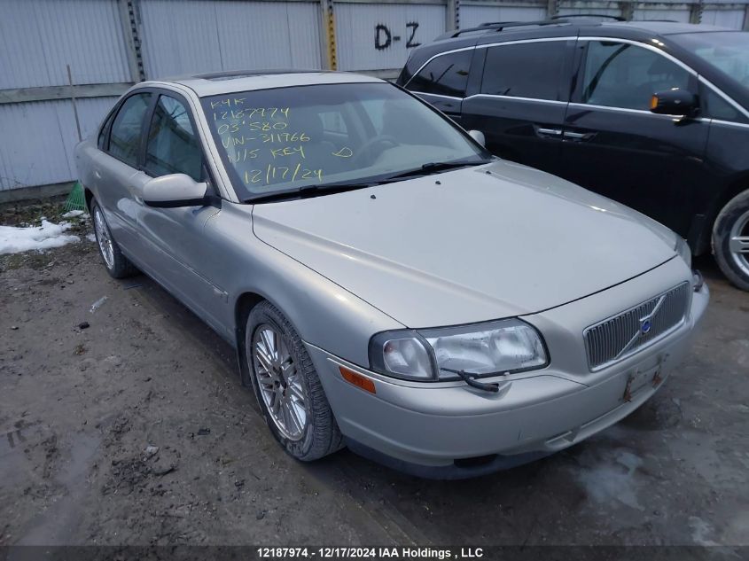 2003 Volvo S80 VIN: YV1TS92D231311966 Lot: 12187974