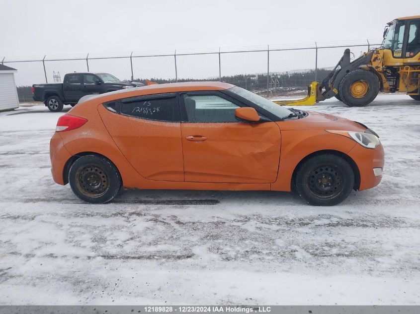 2013 Hyundai Veloster VIN: KMHTC6AD5DU089633 Lot: 12189828