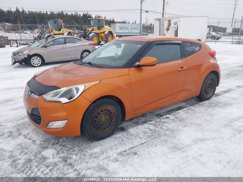 2013 Hyundai Veloster VIN: KMHTC6AD5DU089633 Lot: 12189828