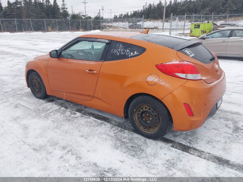 2013 Hyundai Veloster VIN: KMHTC6AD5DU089633 Lot: 12189828