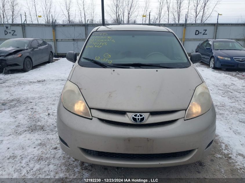 2006 Toyota Sienna Ce VIN: 5TDZA29C56S410148 Lot: 12192230