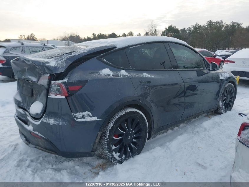 2022 Tesla Model Y Performance VIN: 7SAYGDEF3NF393989 Lot: 12207916