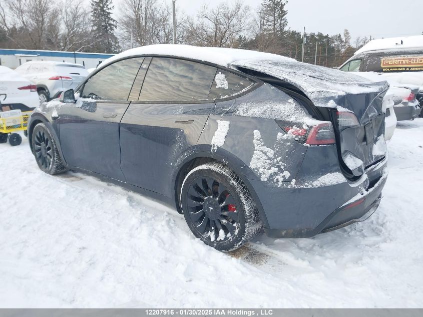 2022 Tesla Model Y Performance VIN: 7SAYGDEF3NF393989 Lot: 12207916