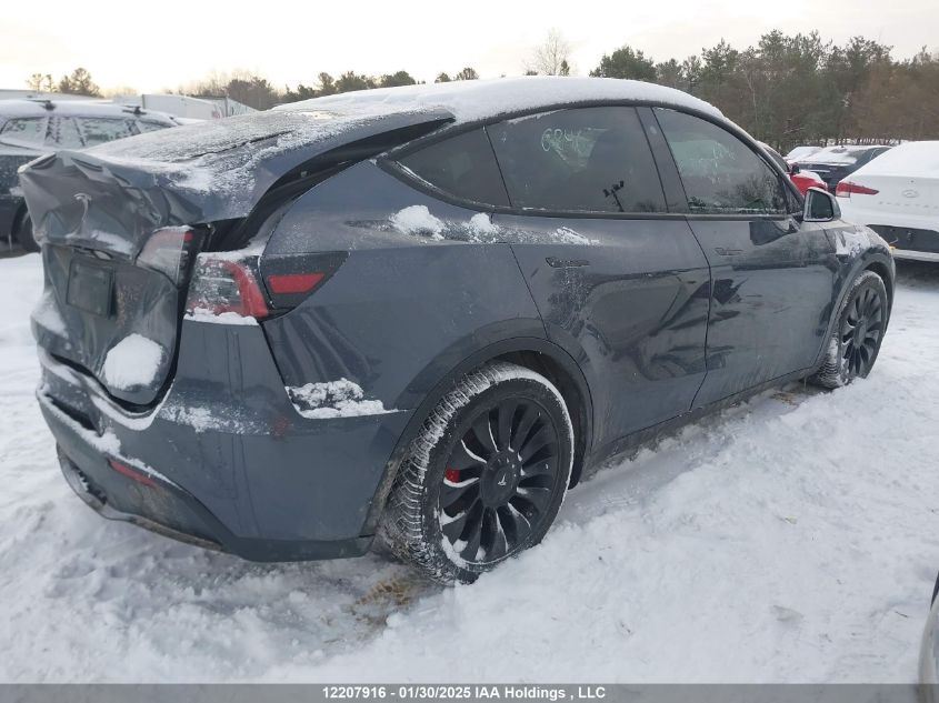 2022 Tesla Model Y Performance VIN: 7SAYGDEF3NF393989 Lot: 12207916