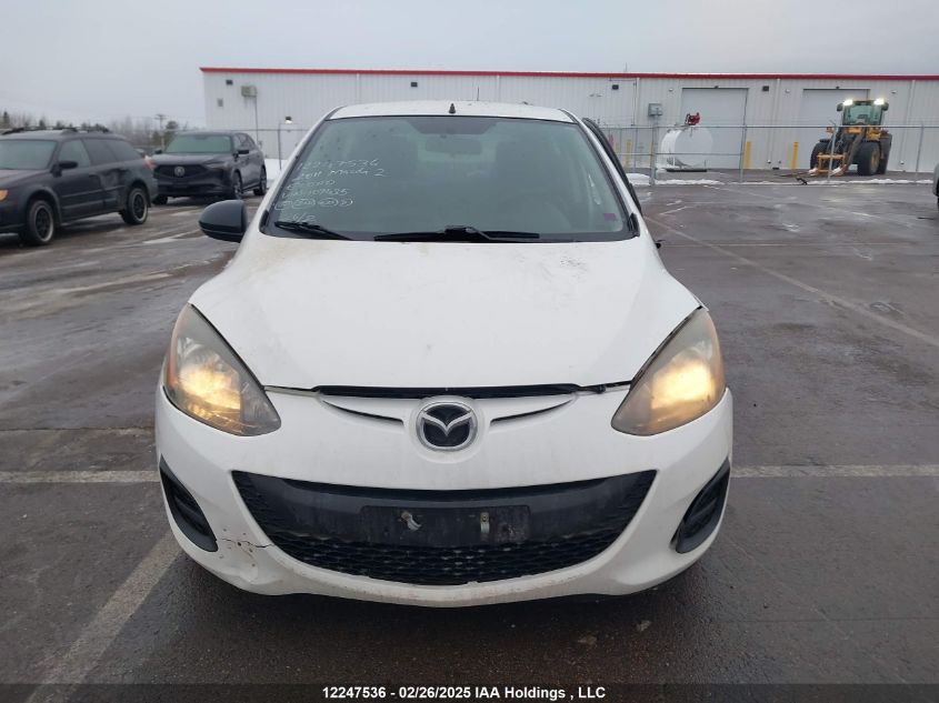 2011 Mazda Mazda2 Gs/Gx VIN: JM1DE1HY1B0107435 Lot: 12247536